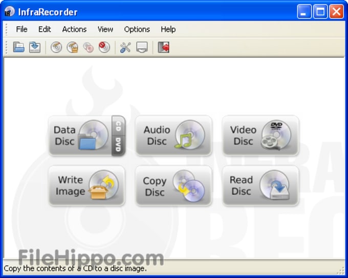 infrarecorder copy cd to iso
