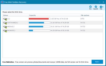 Free RAW Partition Recovery