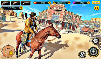 Wild Western Gun Fighter: Cowboy Gun Shooting Game