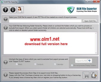 OLM File Exporter for OLM to PST