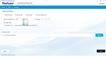Image 0 for Shefware Excel Split and …