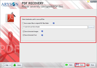 Obraz 0 dla Aryson PDF Recovery Tool