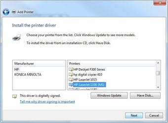 HP LaserJet P1006 Printer Driver