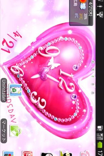 Bild 0 für Pink Heart LiveWallpaer T…