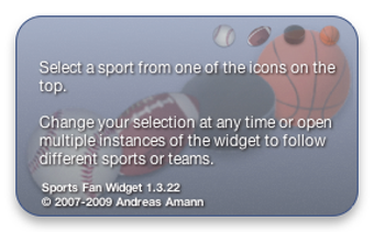 Sports Fan Widget