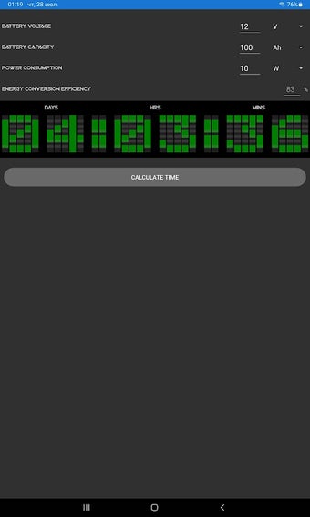 Imagen 0 para Battery Calculator