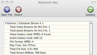 Imagen 2 para MediaInfo Mac