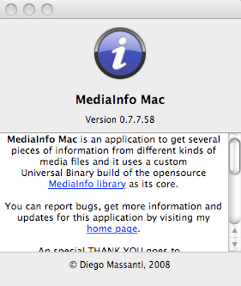 Imagen 1 para MediaInfo Mac