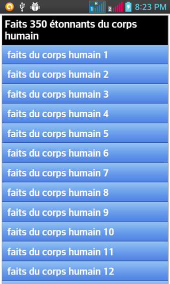 faits Corps Humain