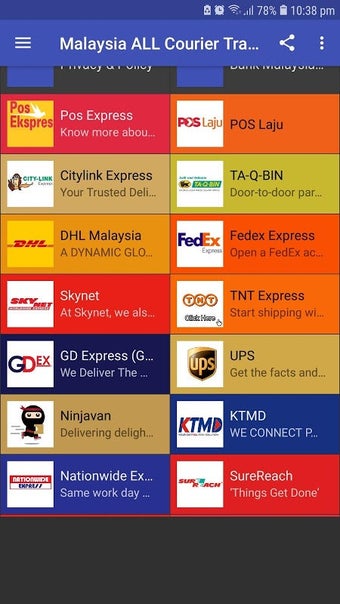 Malaysia ALL Courier Tracking