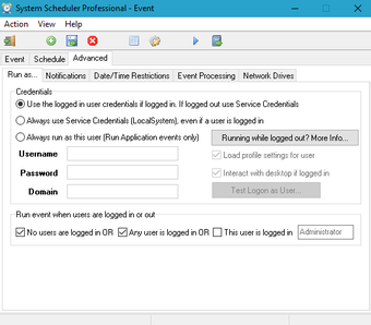 System Scheduler UI shots 3