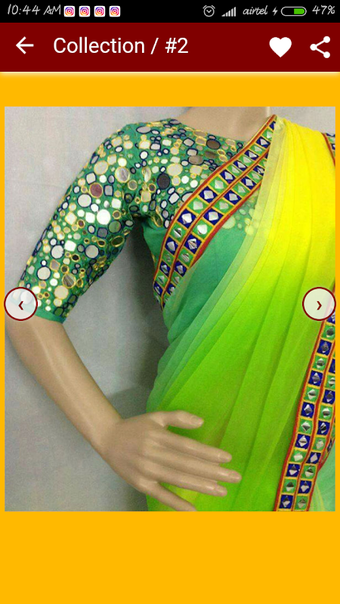 Mirror Work Blouse Design…的第0张图片