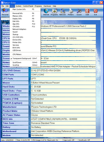 System Spec