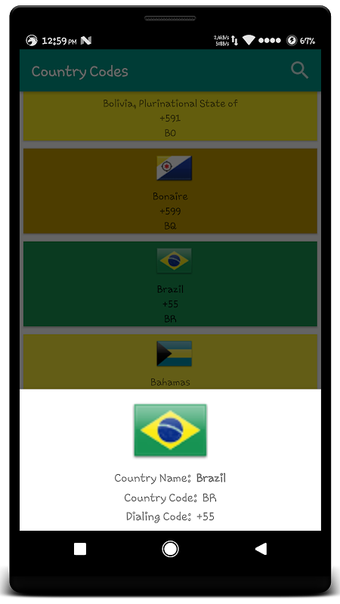 Country Codes (International Dialing)