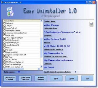 Easy uninstaller