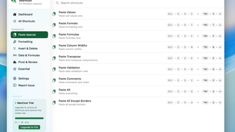 Image 0 for Mac Excel Shortcuts