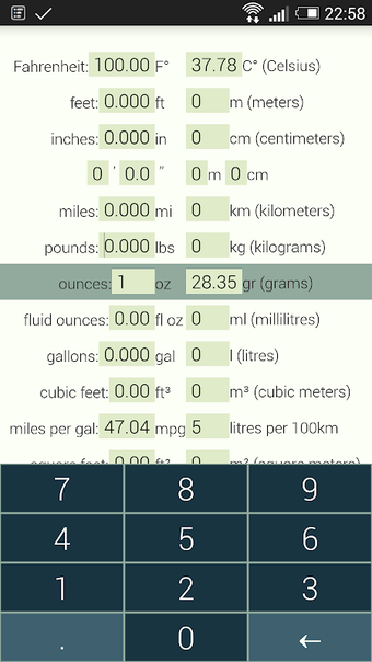 US/Metric unit converterの画像0