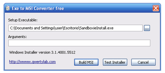 Image 0 pour Exe to Msi Converter