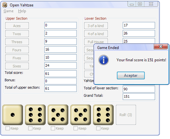 Bild 0 für Open Yahtzee