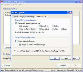 Aide PDF to DXF Converter