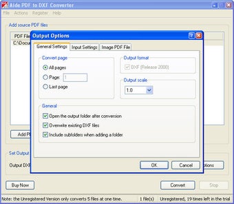 Immagine 2 per Aide PDF to DXF Converter