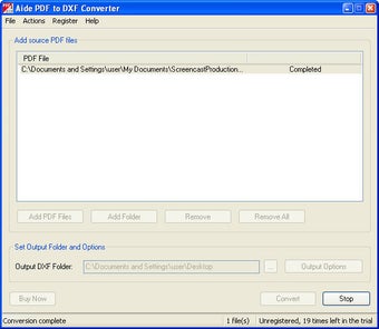 Image 1 pour Aide PDF to DXF Converter