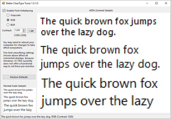 Imagen 0 para Better ClearType Tuner