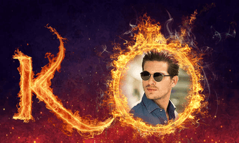 Fire Text Photo Frame : F…的第0张图片
