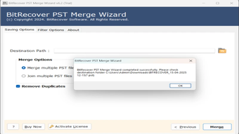 Bild 0 für BitRecover PST Merge Wiza…