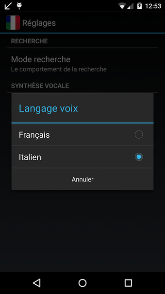 Offline French-Italian dictionary.