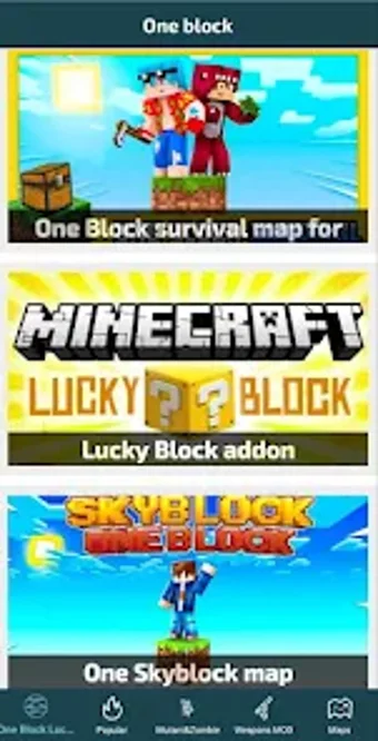Image 0 for One Block ModAddon for MC…