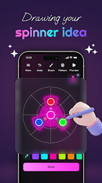 Image 0 pour Magic Finger Glow Spinner…