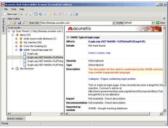 Acunetix Web Vulnerability Scanner