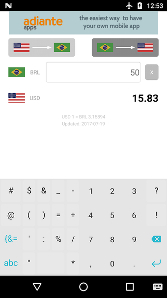 Dollar to Brazilian Real