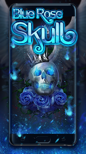 Blue Rose Skull Live Wallpaper