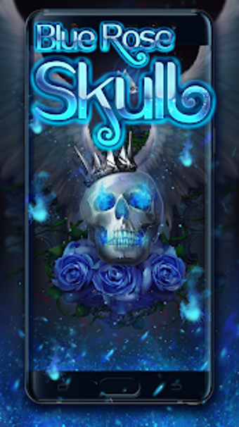 Imagen 0 para Blue Rose Skull Live Wall…