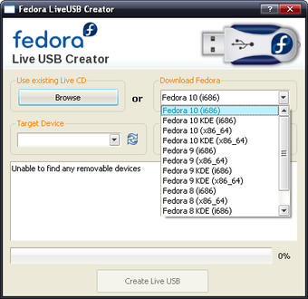 Image 1 for Fedora LiveUSB Creator