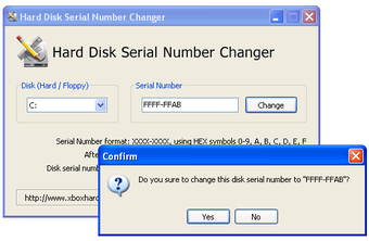 Hard Disk Serial Number Changer