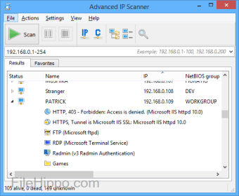 advanced ip scanner mac address blank