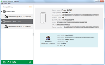 Elcomsoft eXplorer for WhatsApp for Windows