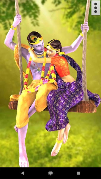 3D Radha Krishna Jhulan Live Wallpaper