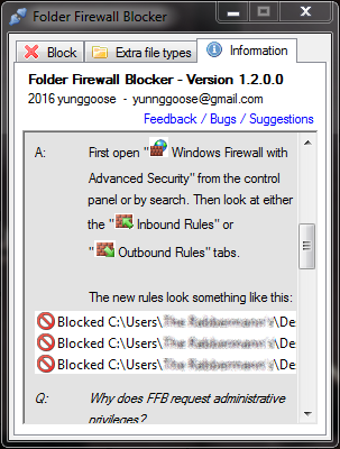 Folder Firewall Blocker