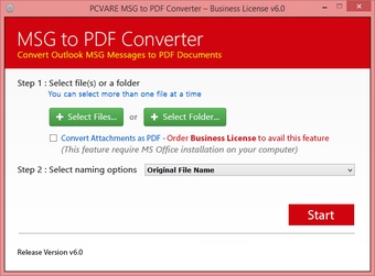 Image 1 pour MSG to PDF Converter