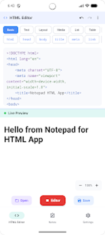 Bild 0 für Notepad for HTML