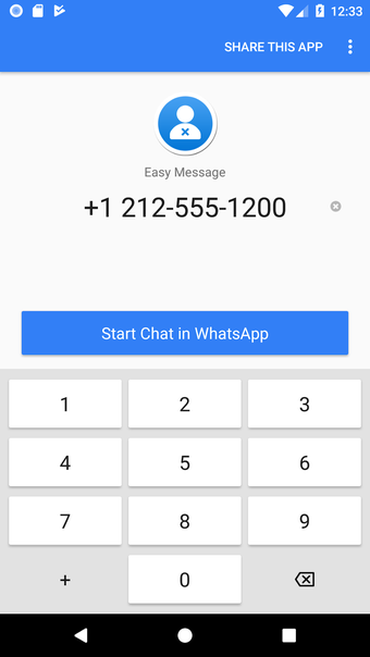 Easy Message: text without saving the phone number