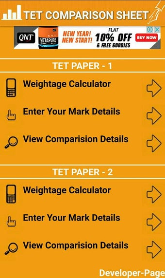 TET Comparison Sheet