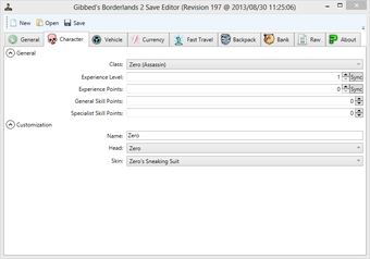 Obraz 0 dla Gibbed's BL2 Save Editor