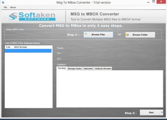 Obraz 0 dla Softaken MSG to MBOX Conv…