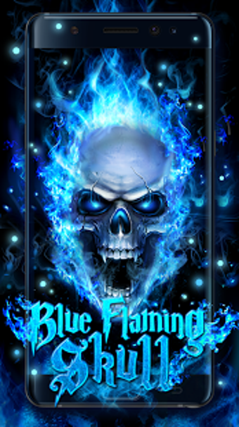Immagine 2 per Blue Fire Skull Live Wall…