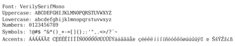 Obraz 0 dla Verily Serif Mono